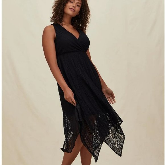 Torrid Black Lace Midi Dress - Picture 1 of 6